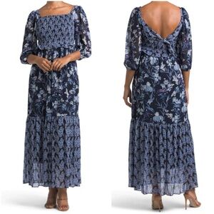 Taylor Navy Floral Maxi Dress